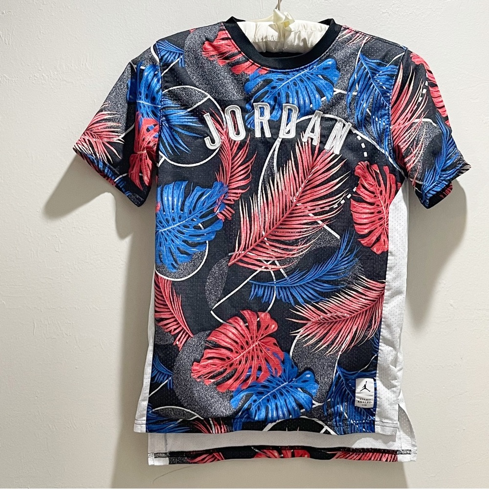 NIKE AIR JORDAN Kid’s ASAHD KHALED JUNGLE Multi-Color Jersey Monstera Size XL